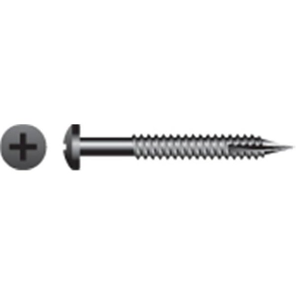 Strong-Point Self-Drilling Screw, #6-20 x 1-1/4 in, Black Oxide Pan Head Square Drive XQ5